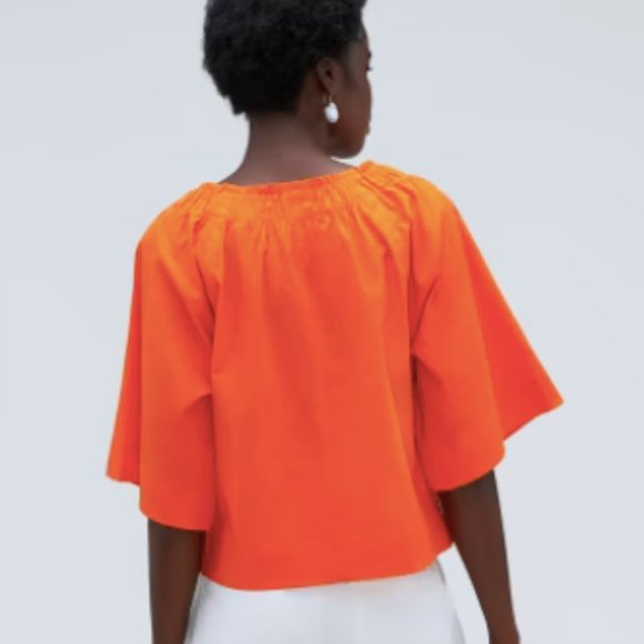 Everlane - The Seersucker Gathered Tee - Picture 2 of 4